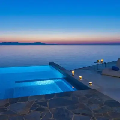 Luxury seafront design villa Kyma in Tersanas Owner listing