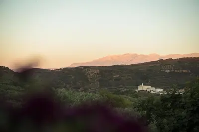 a view of a valley with mountains in the distance at Basiliko in Kalidhónia