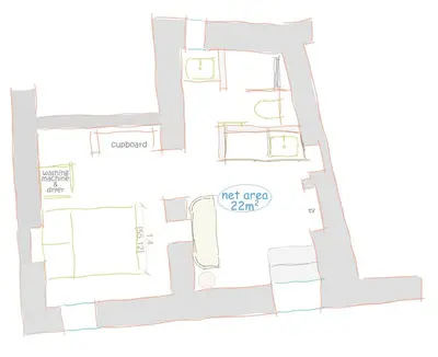 a floor plan of the first apex zone at Teviot, 