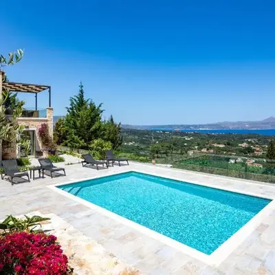 Villa Anthos - Superb panoramic sea and hill views with private pool