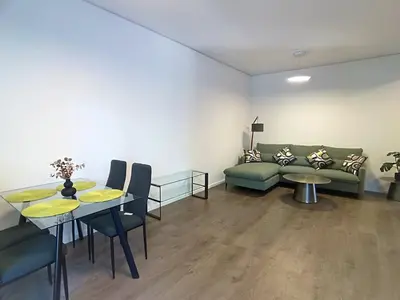 a living room with a couch and a table at Casa Dina Nea Chora in Chania Town