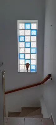 a room with a window with a bowl under it at Villa Agassi Aspo Apokoronas Crete in Koprána