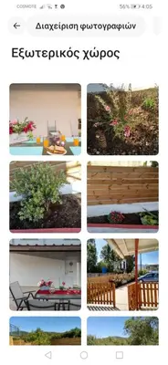 a collage of pictures of different plants and flowers at Erofili in Varípetron