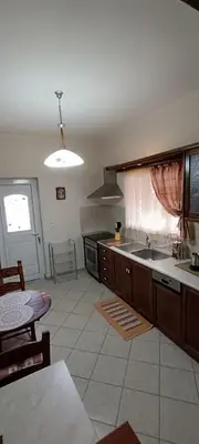 a kitchen with a sink and a counter top at casa di Beatrice in Georgioupolis