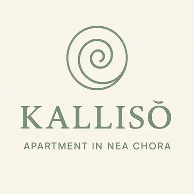 a logo for a restaurant in necca china at Kalliso City Apartment near the beach in Chania Town