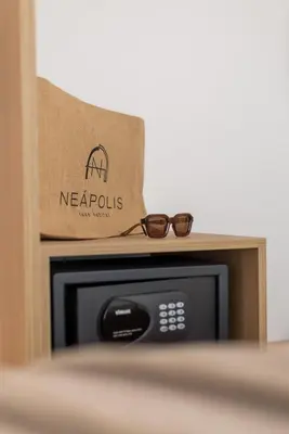 a box is sitting on top of a microwave at Neapolis in Chania Town