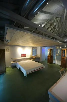 a large bedroom with a large bed in a room at The Architect's House in Neo Chorio in Néon Khoríon