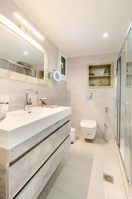 a bathroom with a sink and a toilet at Downtown house with seaview near to the beach in Chania Town