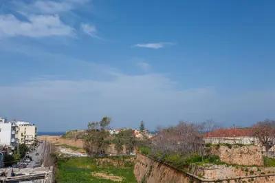 a view of the city from the walls at Stefan's City Hub in Chania Town