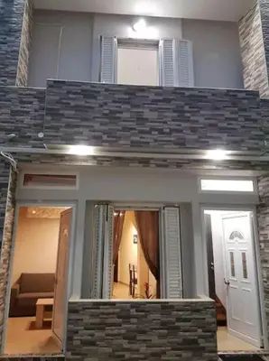 a model of a house with a living room at Agora Apartments Ground Floor in Kissamos