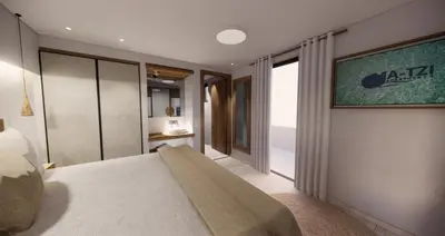 a hotel room with a bed and a window at Matzi Hotel Apartments in Gerani Chanion