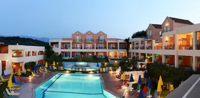 an overhead view of a hotel with a swimming pool at Pegasus Hotel in Stalos