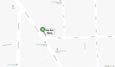 a screenshot of a google map with a green dot at Apollon Hotel in Chania Town