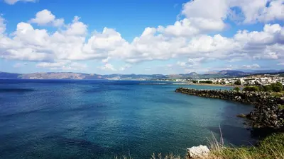 a view of a large body of water at Hotel Peli in Kissamos
