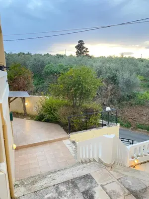 a view from the balcony of a house at Villa Pandora - Petit Bonheur in Maleme