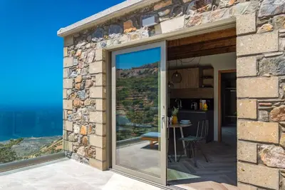 a stone house with a view at INO I, sea goddess domus jacuzzi by Amigdalokefali Elafonissi in Kissamos