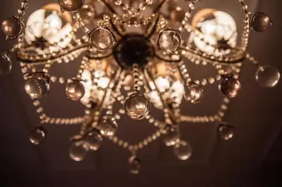 a close up of a chandelier at La Maison Ottomane in Chania Town