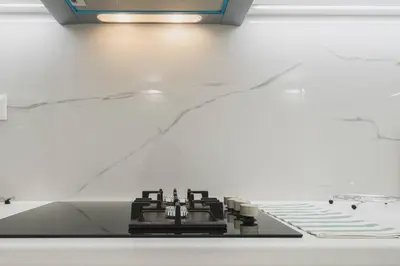 a white table with a keyboard on top of it at Peris 1 - Central Apt near Old Town with Parking in Chania Town