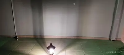 a light on the floor of a room at BLUE EYES VILLA in Chania Town