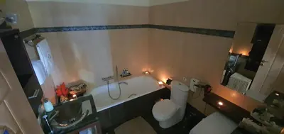 a bathroom with a toilet and a sink and a shower at Aphrodite View in Korakiaí