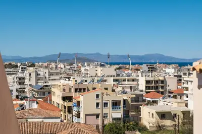 a view of a city with buildings at Orion Chania Boutique City House in Chania Town