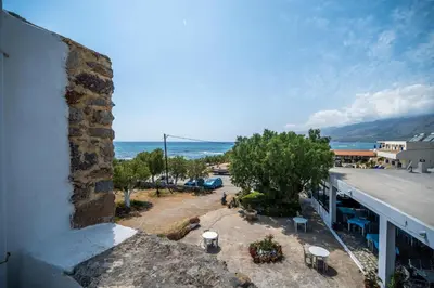a view of a street from a building at Mylos Seaside Experience in Frangokastello