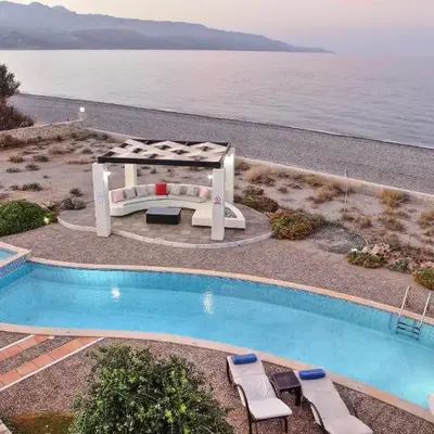 Beachfront villa Aqua Marine with private pool