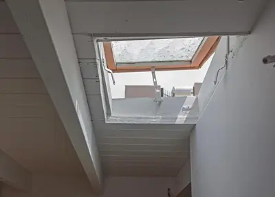 a skylight in the ceiling of a house at Ariadne Luxury Home in Chania Town