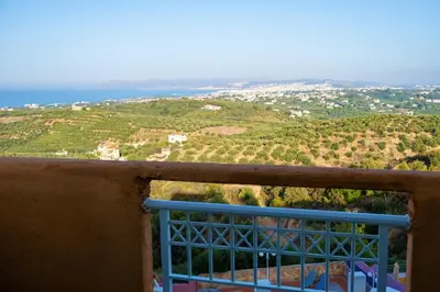 a view from the balcony of a house at Villa Jokasta & Erato in Chania Town