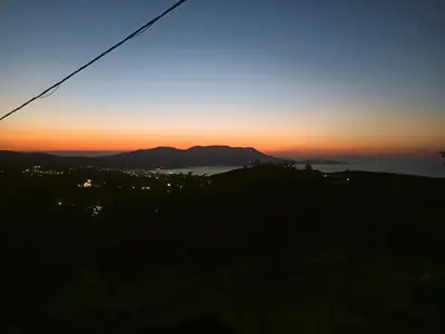 a sunset from the top of a mountain at Amazing View in Kissamos
