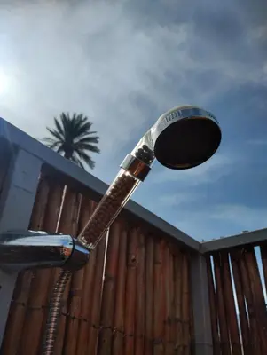 a street light attached to the side of a building at Cornelia Hippie Magic Bus in Kissamos
