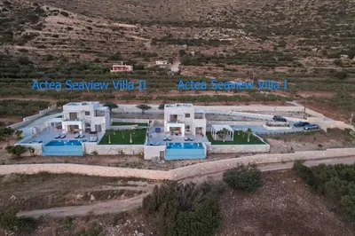 an aerial view of a group of white buildings at Actea Seaview Villas I 