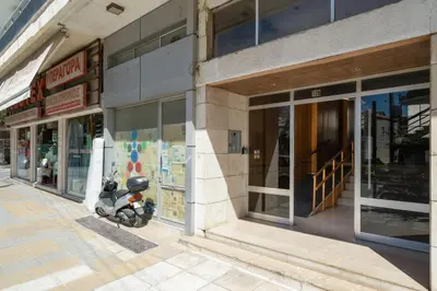 a scooter parked on the side of a building at Georginas home in city center in Chania Town